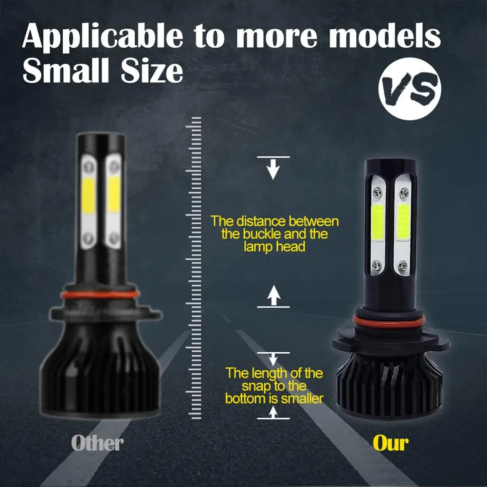 1 Pair Metal Led Headlights Bulbs 4-sided Led Bulbs Car Headlamp White Light 9005/9006/h7/h11
1 Pair Metal Led Headlights Bulbs 4-sided Led Bulbs Car Headlamp White Light 9005/9006/h7/h11