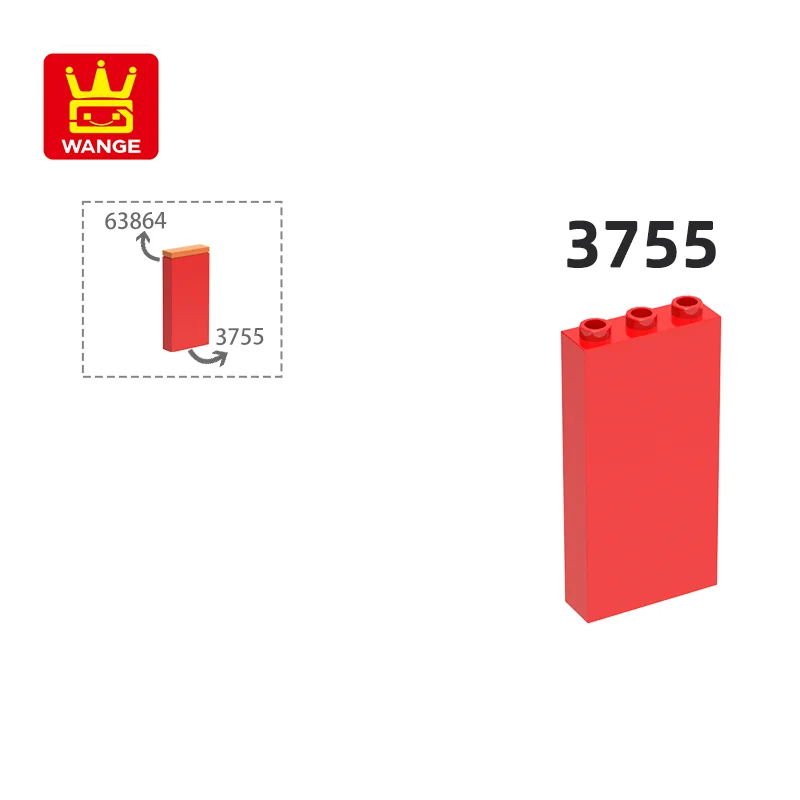 Wange 3755 100g/21pcs 1x3x5 Base Parts Building Block Moc Color Accessories Compatible with Brick DIY Children's Toy
Wange 3755 100g/21pcs 1x3x5 Base Parts Building Block Moc Color Accessories Compatible with Brick DIY Children's Toy