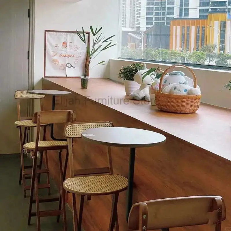 Rattan Backrest Bar Stools Foldable Solid Wood Bar Stool Dessert Shop Coffee Shop Bar Chair Modern Furniture
Rattan Backrest Bar Stools Foldable Solid Wood Bar Stool Dessert Shop Coffee Shop Bar Chair Modern Furniture
