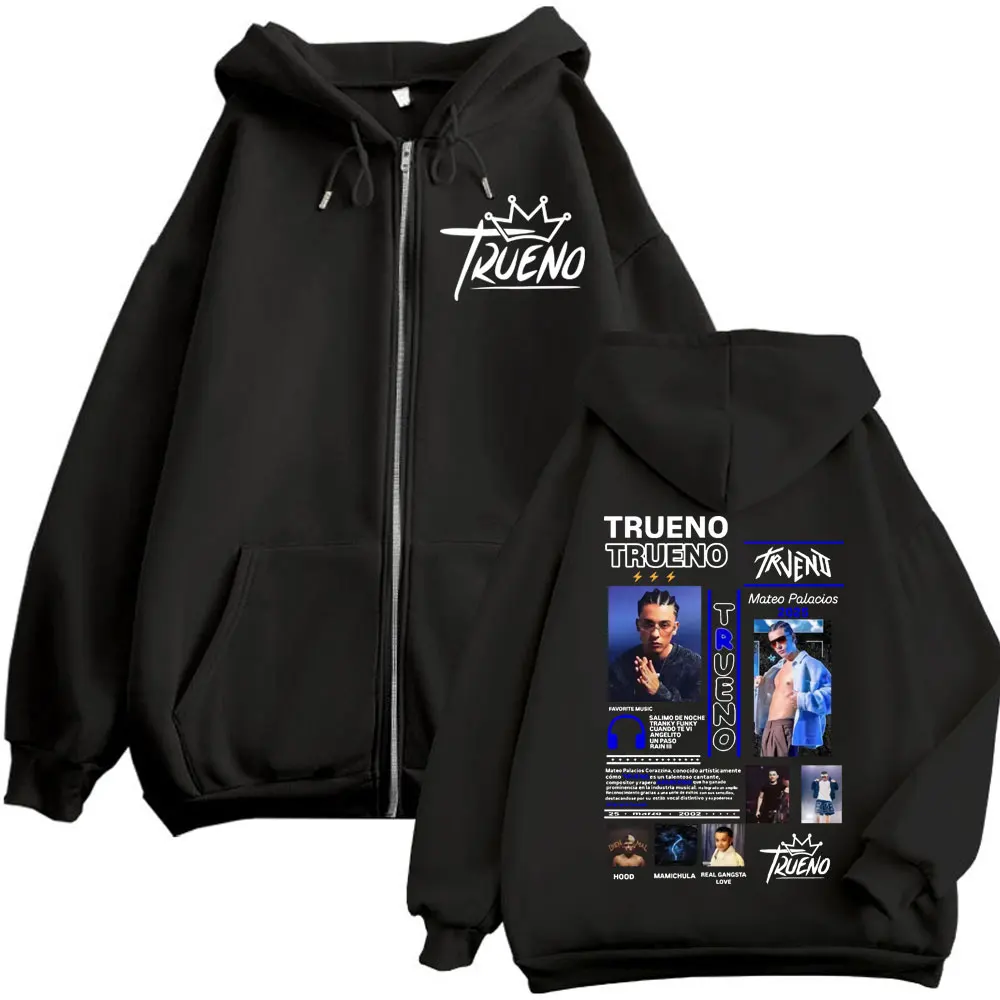 Rapper Trueno Tour 2025 Merch Zipper Hoodie Fashion Hip Hop Zip Up Hooded Sweatshirt Men Women Casual Oversized Fleece Pullovers
Rapper Trueno Tour 2025 Merch Zipper Hoodie Fashion Hip Hop Zip Up Hooded Sweatshirt Men Women Casual Oversized Fleece Pullovers