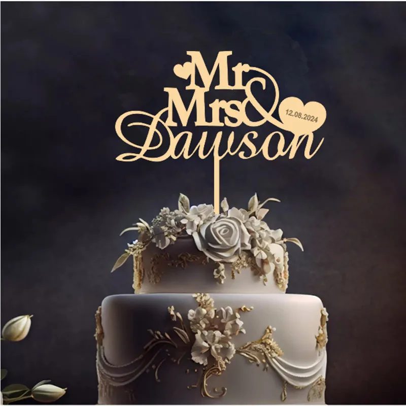 Wooden Personalized Wedding Cake Topper With Date Heart for Engageme Wedding Party Decoration Cake Decorting
Wooden Personalized Wedding Cake Topper With Date Heart for Engageme Wedding Party Decoration Cake Decorting