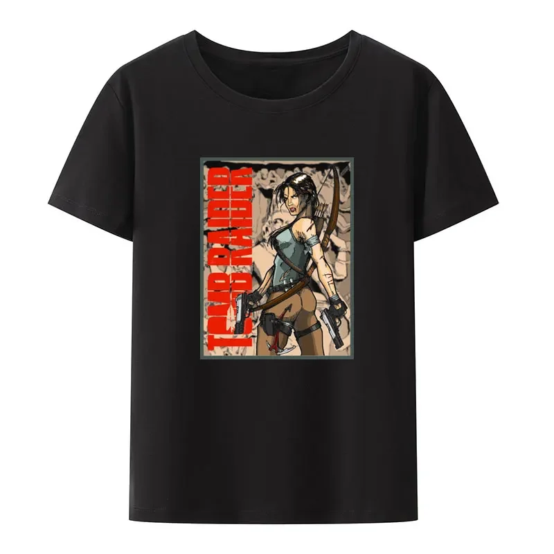 Lara Croft Black White Print T Shirt Men Women Tomb Raider Action Adventure Games Tops Creative Popular Fashion Streetwear
Lara Croft Black White Print T Shirt Men Women Tomb Raider Action Adventure Games Tops Creative Popular Fashion Streetwear