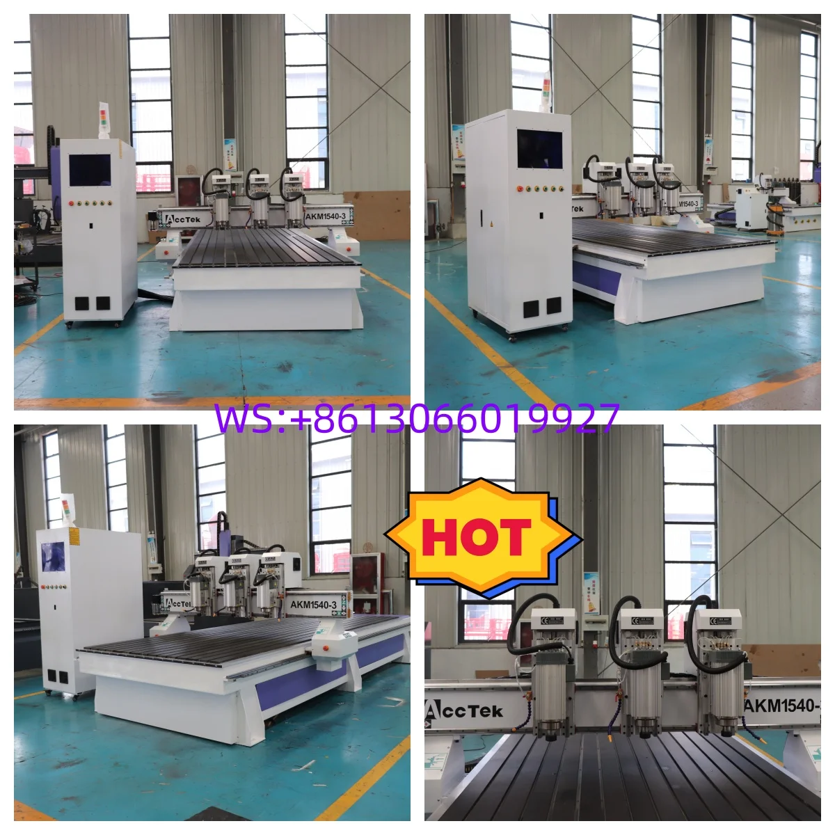 ACCTEK Three Spindle 1540 Atc CNC Router Carving Machine Multi Heads CNC Router
ACCTEK Three Spindle 1540 Atc CNC Router Carving Machine Multi Heads CNC Router
