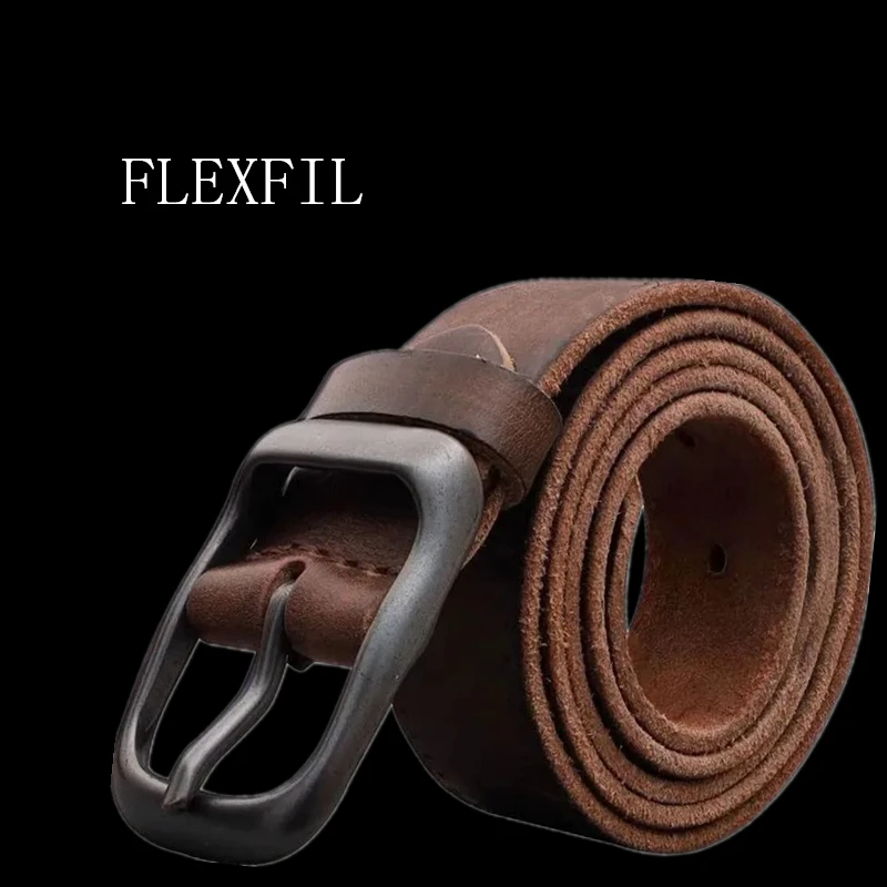FLEXFIL Men Leather Belt Metal High Quality Business Fashion vintage Classic brand simple Cowskin Waist Strap Jeans Men Belt
FLEXFIL Men Leather Belt Metal High Quality Business Fashion vintage Classic brand simple Cowskin Waist Strap Jeans Men Belt