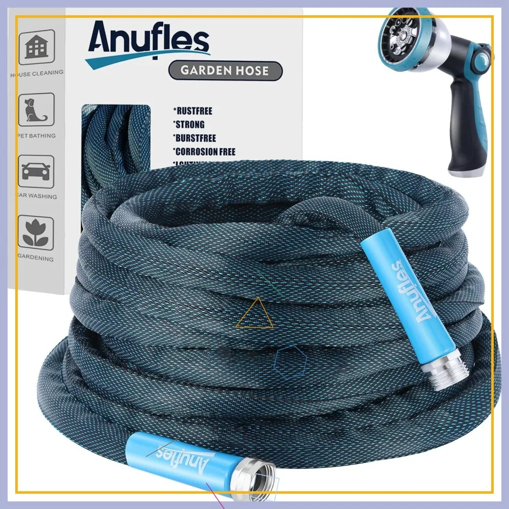 Гибкий садовый шланг 50 футов с 10 насадками-распылителями, легкий, герметичный, для полива сада и мойки автомобилей
Гибкий садовый шланг 50 футов с 10 насадками-распылителями, легкий, герметичный, для полива сада и мойки автомобилей