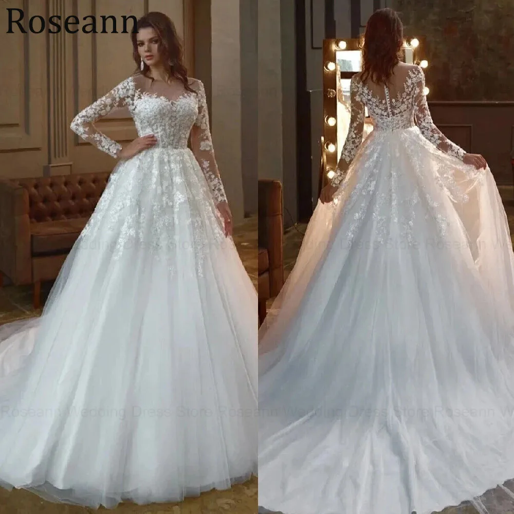 Customized Exquisite Wedding Dresses For Woman 2026 Boho A-Line Long Bridal Gowns Buttons A-line Tulle Appliques Robe De Mariée
Customized Exquisite Wedding Dresses For Woman 2026 Boho A-Line Long Bridal Gowns Buttons A-line Tulle Appliques Robe De Mariée