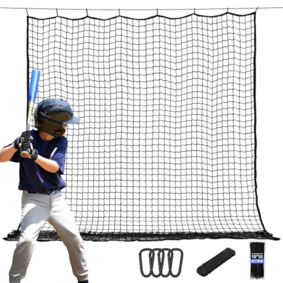 Baseball and Softball Backstop Nets, Heavy Duty Sports Practice Nets, Sports Netting Barrier, DIY Ball Net, Hitting Net for Bas
Baseball and Softball Backstop Nets, Heavy Duty Sports Practice Nets, Sports Netting Barrier, DIY Ball Net, Hitting Net for Bas