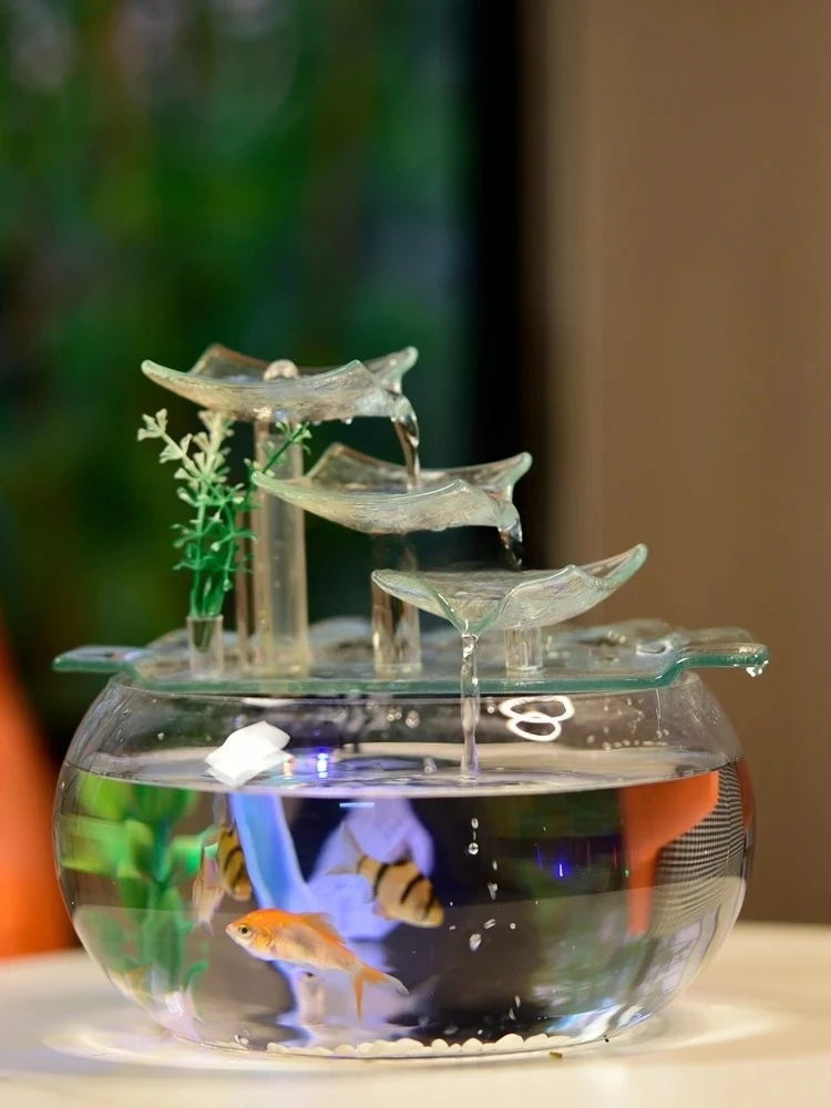 Creative Desktop Small Glass Household Fish Tank Water Purifier Fountain Living Room TV Cabinet Decoration Decoration
Creative Desktop Small Glass Household Fish Tank Water Purifier Fountain Living Room TV Cabinet Decoration Decoration