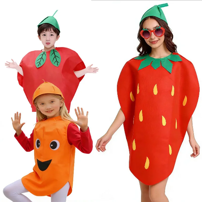 Fruit Vegetable Performance Costume Kindergarten Fashion Show Outfit Strawberry Pumpkin Parent-child Clothes
Fruit Vegetable Performance Costume Kindergarten Fashion Show Outfit Strawberry Pumpkin Parent-child Clothes