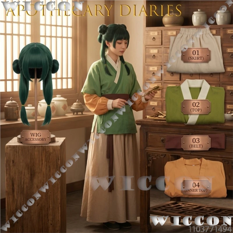 Maomao Young Mao Mao The Apohery Diary Uniform Outfits Halloween Cosplay Traditional Hanfu Outfit Kimono Wig Navidad Carnaval
Maomao Young Mao Mao The Apohery Diary Uniform Outfits Halloween Cosplay Traditional Hanfu Outfit Kimono Wig Navidad Carnaval