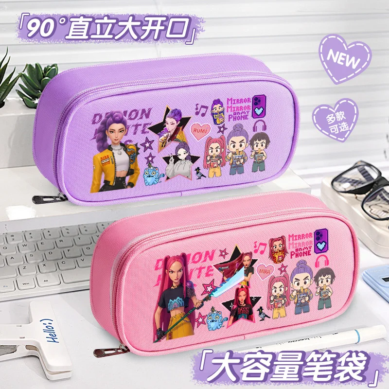 New K-Pop Demon Hunters Pencil Case Kawaii Stationery Organizer Large Capacity Oxford Cloth Cute Student Pencil Case Girls' Gift
New K-Pop Demon Hunters Pencil Case Kawaii Stationery Organizer Large Capacity Oxford Cloth Cute Student Pencil Case Girls' Gift