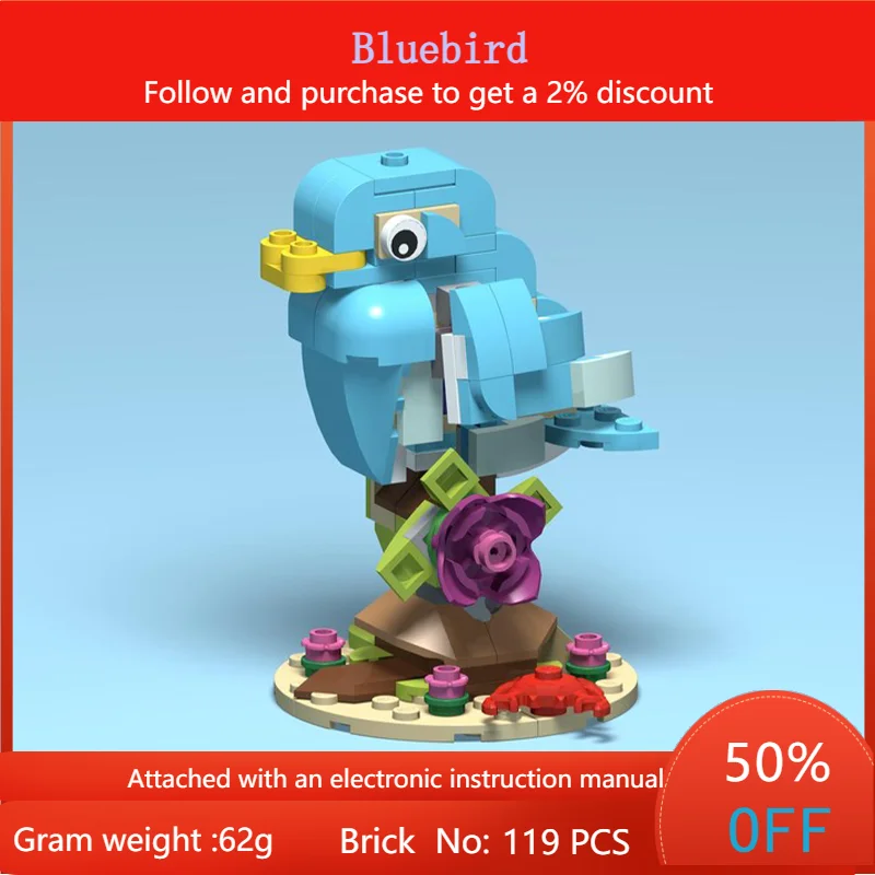 Building Block Model Bluebird 119 Parts MOC Animal Creative Construction Set For Adults Children Christmas Birthday Gift
Building Block Model Bluebird 119 Parts MOC Animal Creative Construction Set For Adults Children Christmas Birthday Gift
