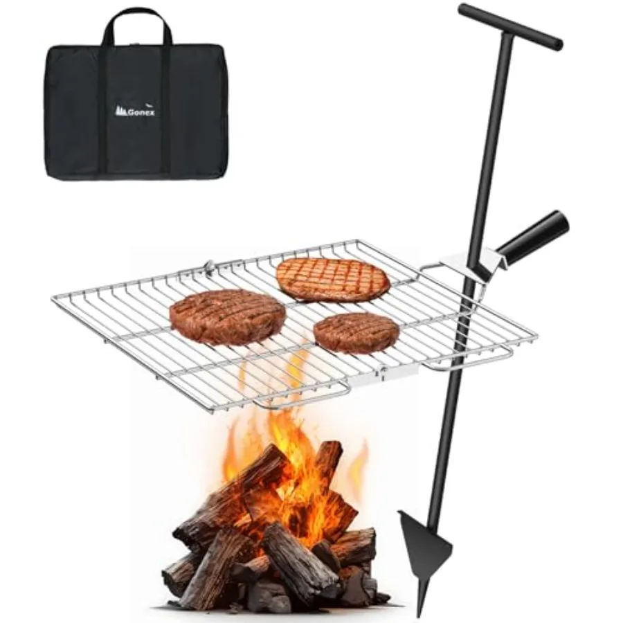 Portable Campfire Grill Grate for Fire Pit Foldable Stainless Steel Grill Height Adjustable Camping Cooking Equipment for RV Ou
Portable Campfire Grill Grate for Fire Pit Foldable Stainless Steel Grill Height Adjustable Camping Cooking Equipment for RV Ou
