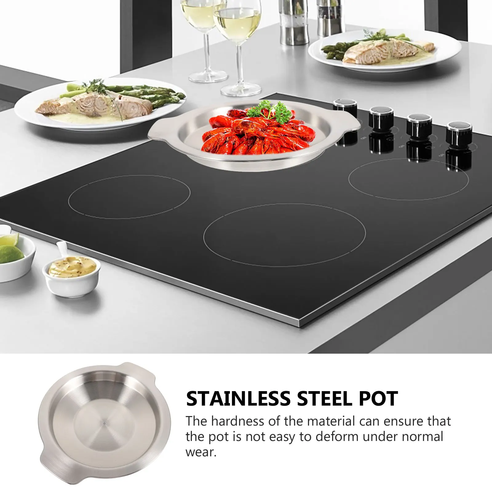 Stainless Steel Metal Cooking Pot Head Plate Cooking Pan Metal Pans for Kitchen Stock Pot Small Tool Chinese Fry Pan Wok
Stainless Steel Metal Cooking Pot Head Plate Cooking Pan Metal Pans for Kitchen Stock Pot Small Tool Chinese Fry Pan Wok