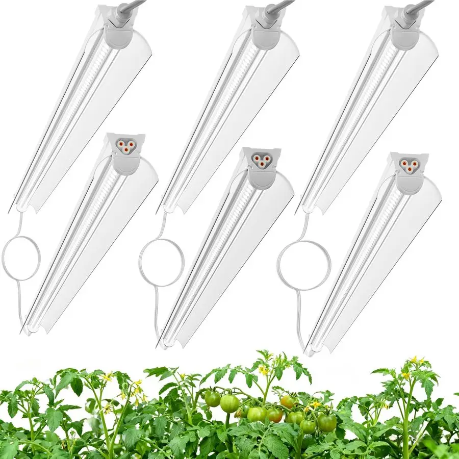Grow Lights for Indoor Plants,T8 5000K Full Spectrum Plant Light,270W6 x 45W, LED Grow Light Strips with Timer, Aluminum Reflect
Grow Lights for Indoor Plants,T8 5000K Full Spectrum Plant Light,270W6 x 45W, LED Grow Light Strips with Timer, Aluminum Reflect