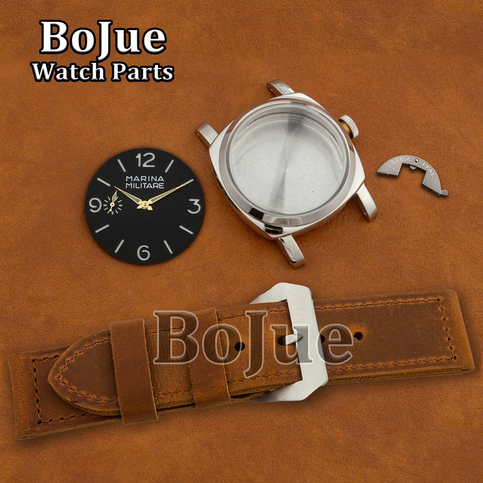 47mm Pam Watch Case waterproof stainless steel for ETA 6497/6498 ST3600 movement 39mm Dial Hands Leather Strap Watch Accessory
47mm Pam Watch Case waterproof stainless steel for ETA 6497/6498 ST3600 movement 39mm Dial Hands Leather Strap Watch Accessory
