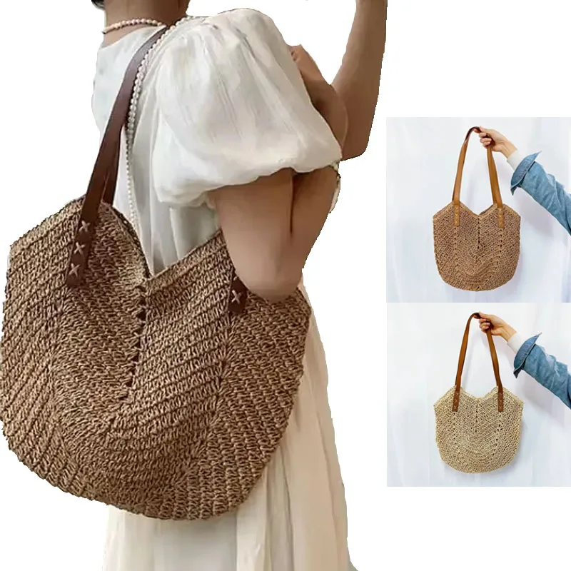 2026 Summer Handle Bag Hollow Raffia Crochet Beach Bag Casual Handbags Straw Bags for Women Straw Shoulder Bags Rattan Woven Top
2026 Summer Handle Bag Hollow Raffia Crochet Beach Bag Casual Handbags Straw Bags for Women Straw Shoulder Bags Rattan Woven Top