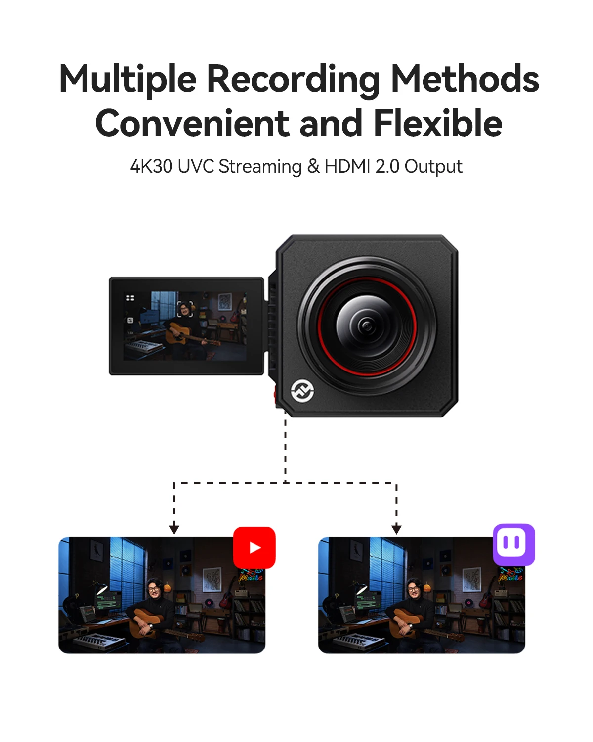 Hollyland VenusLiv Air Live Streaming Camera 4K30p Multi-Platform Streaming AI Tuning Professional 2.4G 5G Wi-Fi Camera
Hollyland VenusLiv Air Live Streaming Camera 4K30p Multi-Platform Streaming AI Tuning Professional 2.4G 5G Wi-Fi Camera