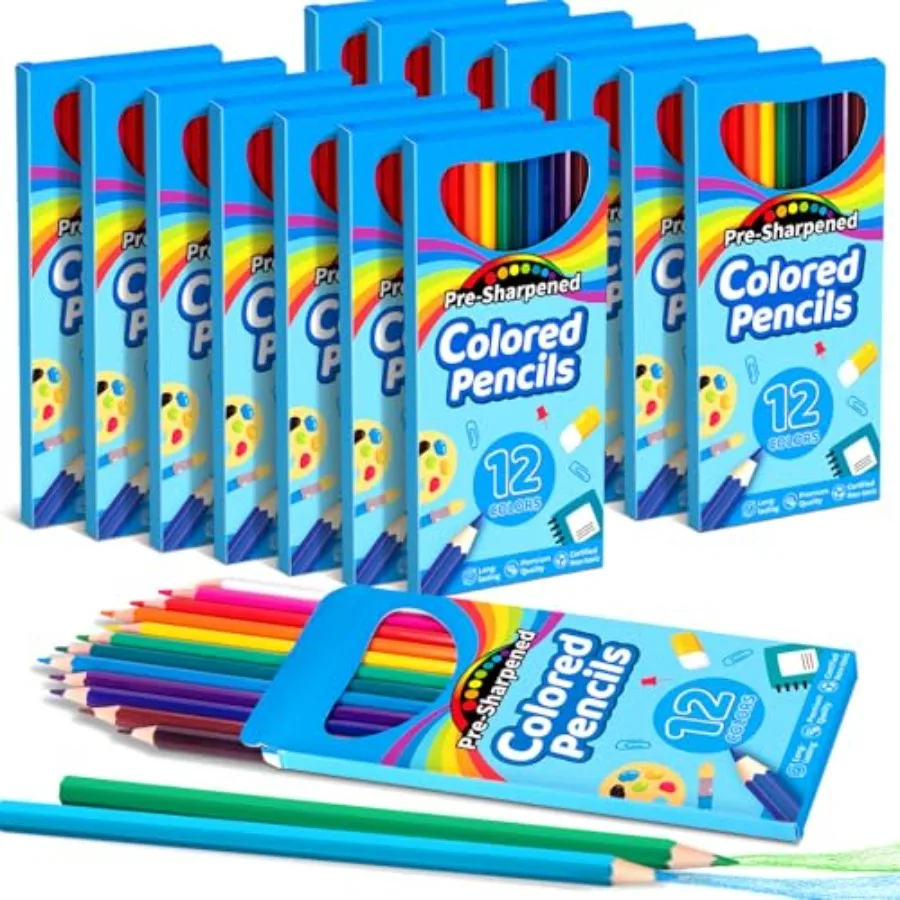 168 Count Colored Pencils for,Pack Bulk Colored Pencils, 12 Colors Pre-Sharpened Coloring Pencils, Teacher Supplies, Classroom
168 Count Colored Pencils for,Pack Bulk Colored Pencils, 12 Colors Pre-Sharpened Coloring Pencils, Teacher Supplies, Classroom