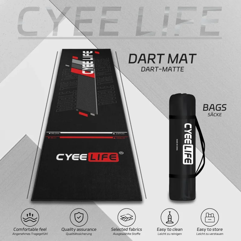 Professional Dart Mat Anti-Slip Carpet, Black, Suitable For Protecting Dart Sticks, Dirt-Resistant And Easy To Maintain
Professional Dart Mat Anti-Slip Carpet, Black, Suitable For Protecting Dart Sticks, Dirt-Resistant And Easy To Maintain