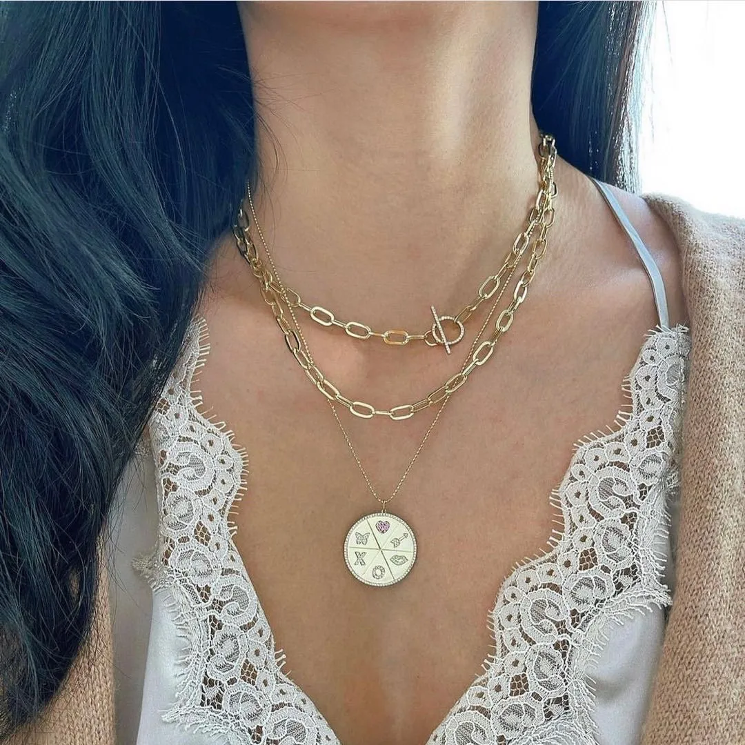 Diamond Necklace Chain 18K Gold Solid Yellow Real Gold Jewelry(AU750) Women Clavicle OT button Wedding Lady Jewelry Real Gold
Diamond Necklace Chain 18K Gold Solid Yellow Real Gold Jewelry(AU750) Women Clavicle OT button Wedding Lady Jewelry Real Gold
