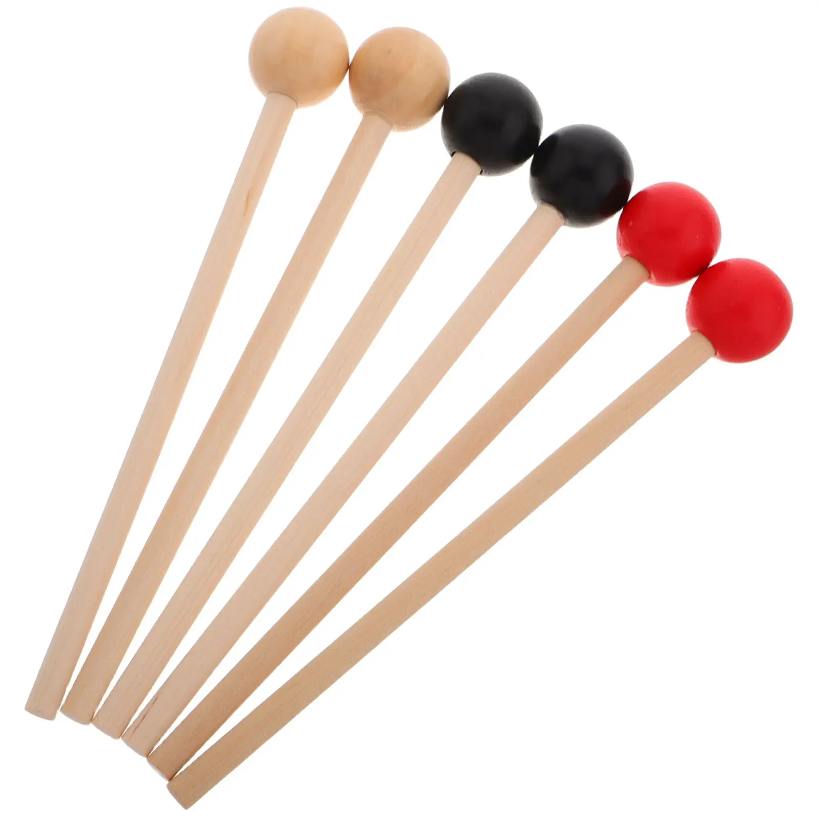 3 Pairs Wooden Drumsticks Musical Hammer Sturdy Solid Wood Percussion Xylophone Mallets Red Brown Black Color Easy Replacement
3 Pairs Wooden Drumsticks Musical Hammer Sturdy Solid Wood Percussion Xylophone Mallets Red Brown Black Color Easy Replacement