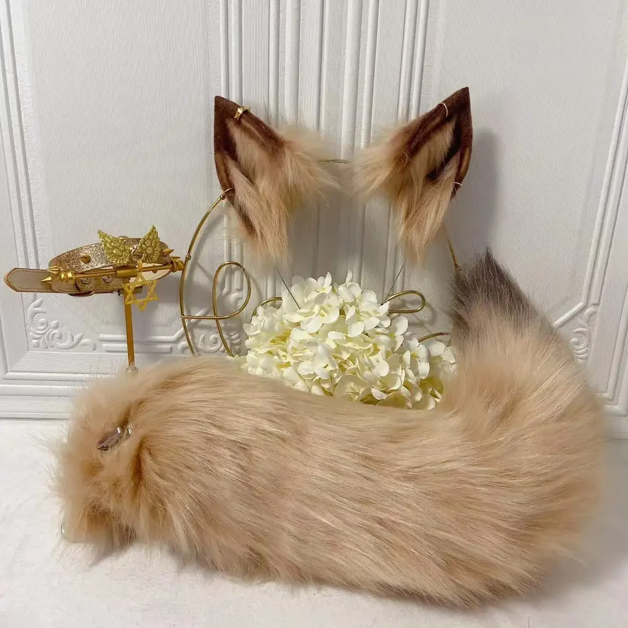 Custom Handmade Brown Wolf Anime Beast Ear Tail Animal Wolf Cat Fox Ear Hair Hoop Headwear for Halloween Cosplay
Custom Handmade Brown Wolf Anime Beast Ear Tail Animal Wolf Cat Fox Ear Hair Hoop Headwear for Halloween Cosplay