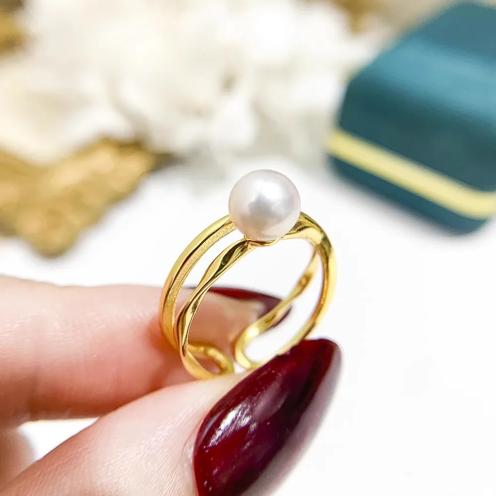 S925 Silver Sterling Ring Inlaid Zirconia Half Hole Pearl Ring Base Resizable Design DIY Handmade Fine Jewelry Ring Accessories
S925 Silver Sterling Ring Inlaid Zirconia Half Hole Pearl Ring Base Resizable Design DIY Handmade Fine Jewelry Ring Accessories