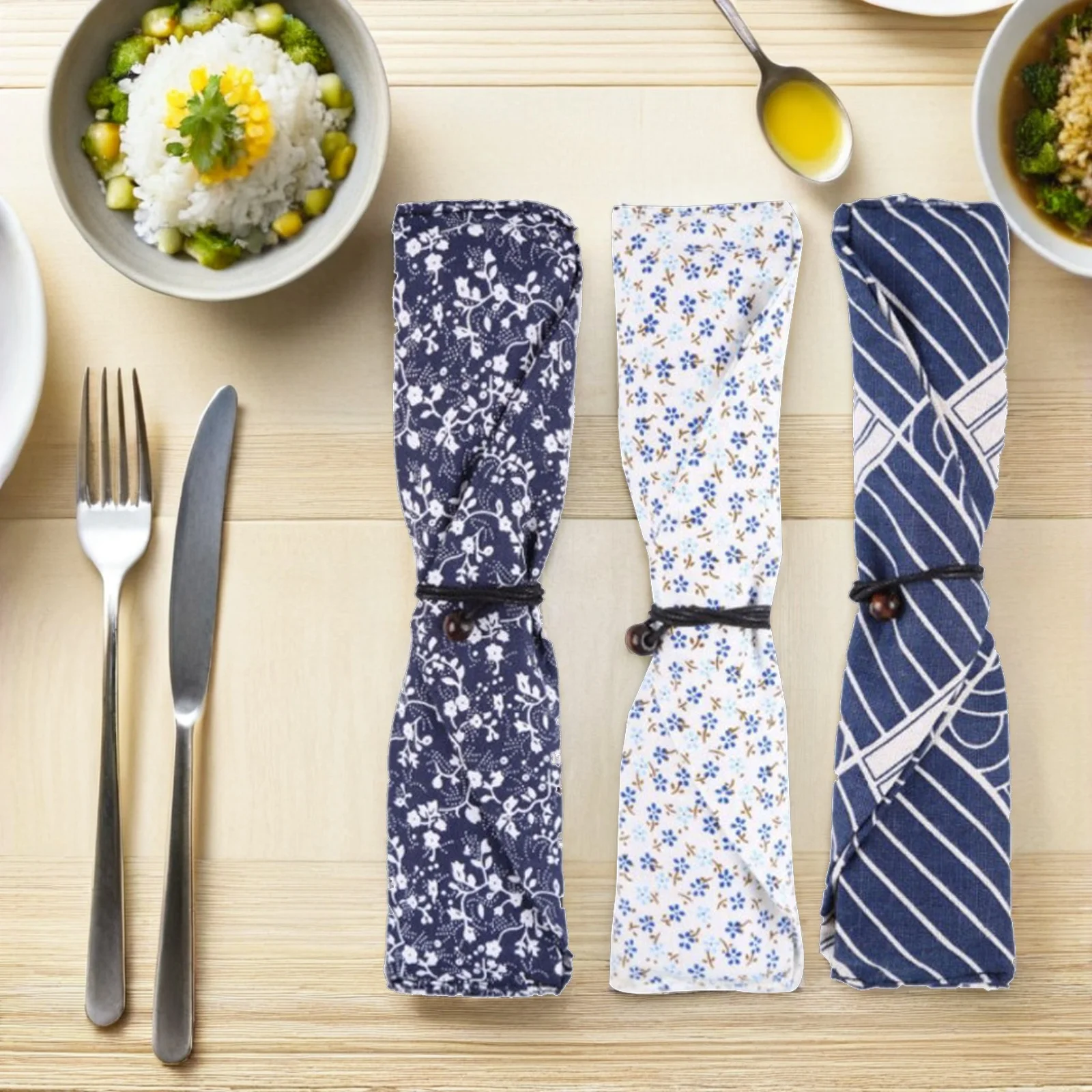 3Pcs Tableware Storage Bags Japanese Style Cutlery Pouch Portable for Outdoor Travel Camping Picnic Restaurant Use
3Pcs Tableware Storage Bags Japanese Style Cutlery Pouch Portable for Outdoor Travel Camping Picnic Restaurant Use