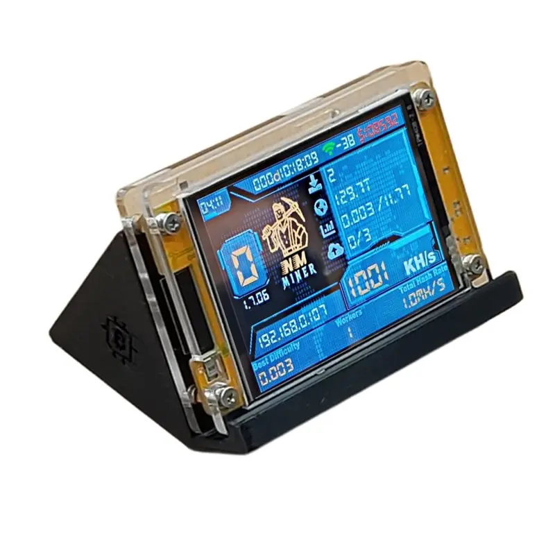 AU61-Home BTC Bitcoin Smart Display 2.8 Inch Upgraded Hashrate 1000KH/S Nmminer Nerdminerv2+ Stand Crypto Solo Miner
AU61-Home BTC Bitcoin Smart Display 2.8 Inch Upgraded Hashrate 1000KH/S Nmminer Nerdminerv2+ Stand Crypto Solo Miner