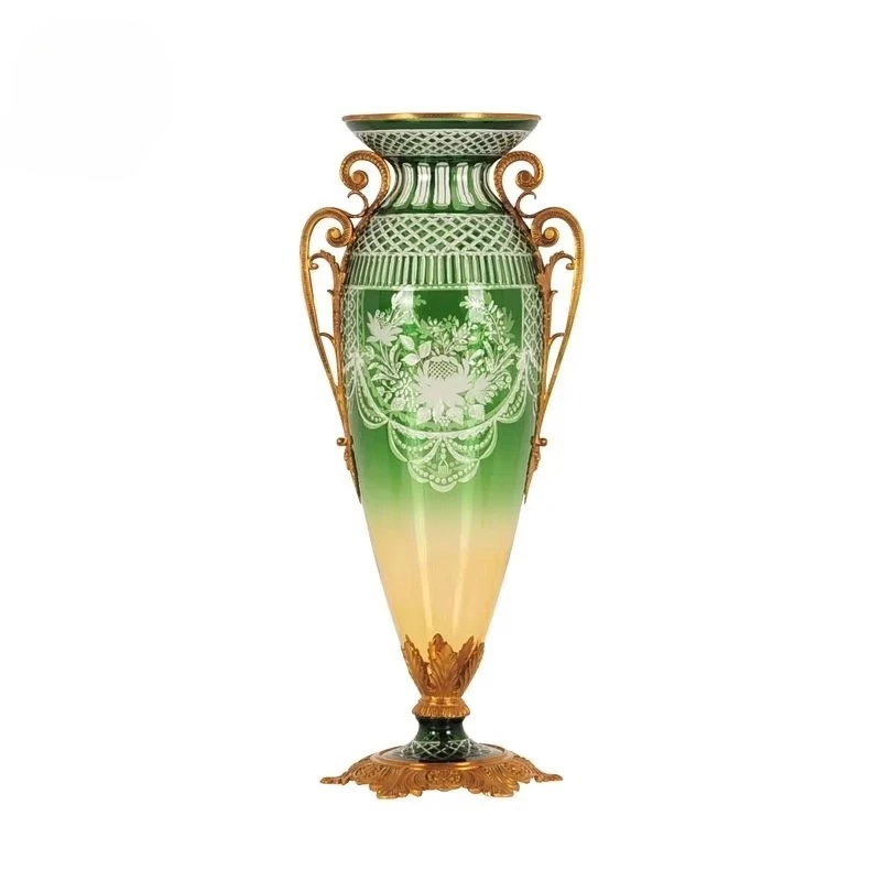 &c High End Emerald Green Copper Based Colored Glass Vase Light Luxury Living Room Accessories Glass Vase
&c High End Emerald Green Copper Based Colored Glass Vase Light Luxury Living Room Accessories Glass Vase