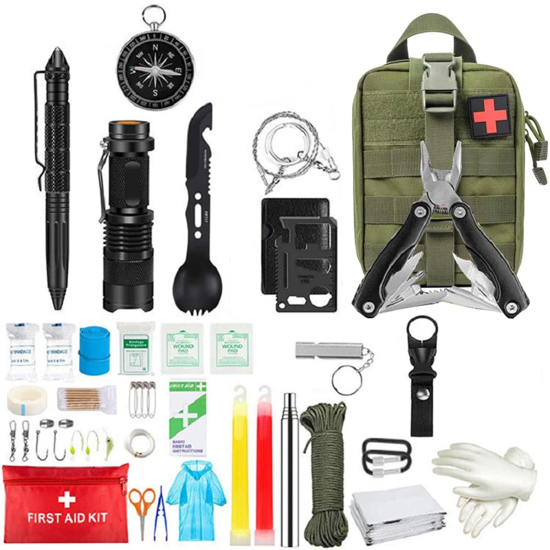 Tactical First Aid Kit Bag Outdoor Survival Kit Travel Multifunction Tactical Equipment First Aid SOS for Wilderness Adventure
Tactical First Aid Kit Bag Outdoor Survival Kit Travel Multifunction Tactical Equipment First Aid SOS for Wilderness Adventure
