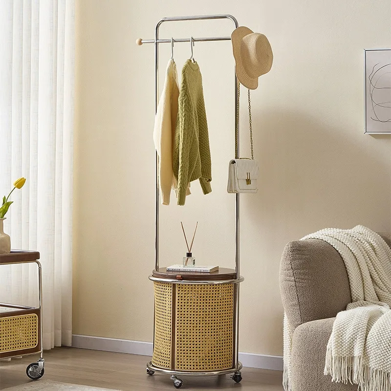 Medieval bedroom floor-to-ceiling household rattan dirty clothes basket coat rack hanging hanger light luxury simple living room
Medieval bedroom floor-to-ceiling household rattan dirty clothes basket coat rack hanging hanger light luxury simple living room