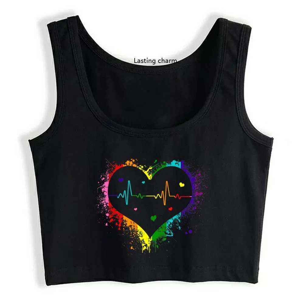 LGBT rainbow heartbeat gay hip hop Y2K Tank Top Women's Breathable Slim Fit Workout Crop Tops Summer Camisole
LGBT rainbow heartbeat gay hip hop Y2K Tank Top Women's Breathable Slim Fit Workout Crop Tops Summer Camisole