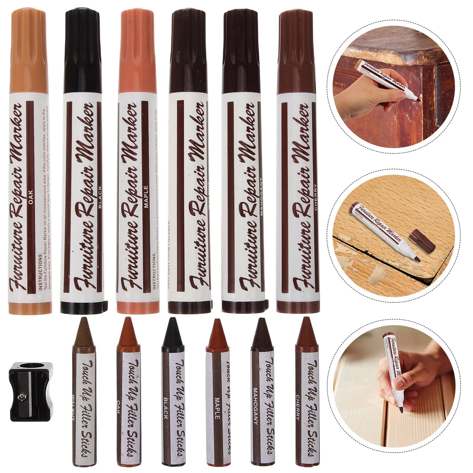 1Set Furniture Repair Marker Wood Floor Repair Kit Portable Paint Pen for Scratch Hole Gap Fill on Wood Metal Glass Stone
1Set Furniture Repair Marker Wood Floor Repair Kit Portable Paint Pen for Scratch Hole Gap Fill on Wood Metal Glass Stone