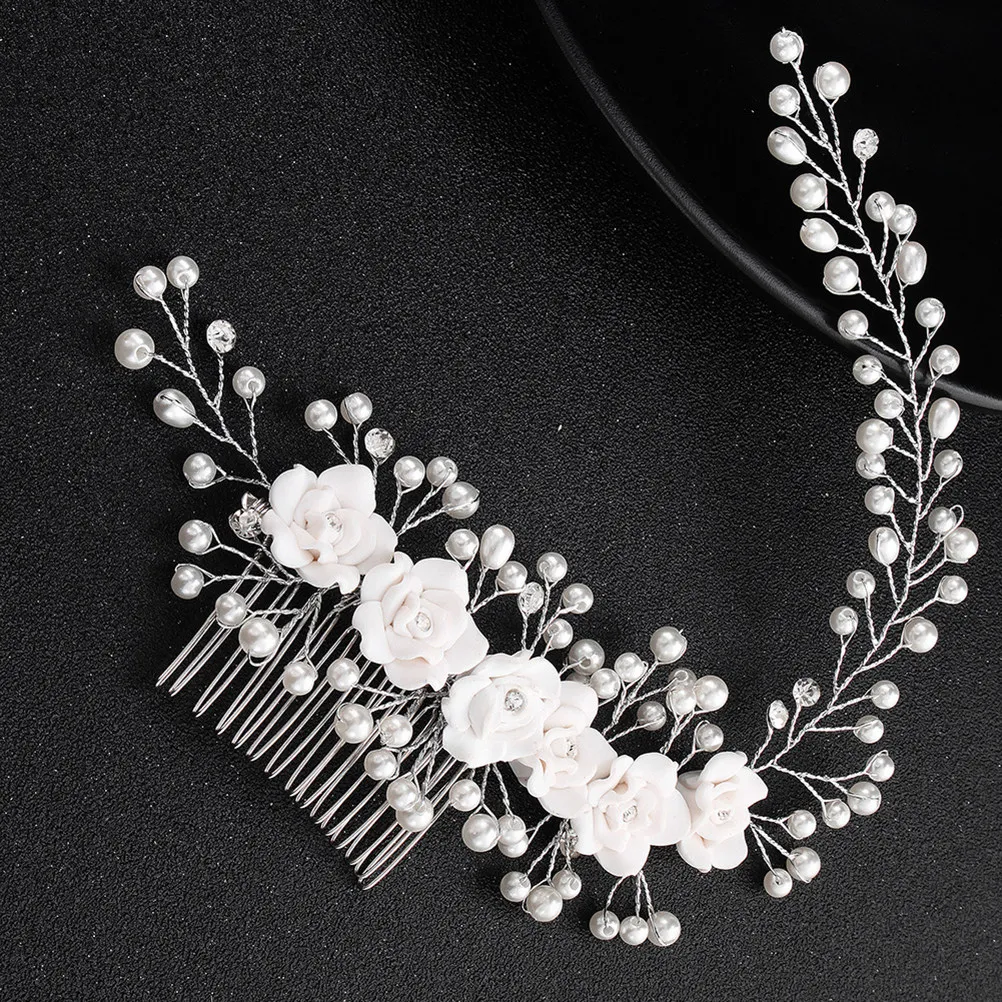Elegant White Bridal Hair Comb with Delicate Pearls and Floral Design for Wedding Prom Party Church Picnic Soiree Bridal Comb
Elegant White Bridal Hair Comb with Delicate Pearls and Floral Design for Wedding Prom Party Church Picnic Soiree Bridal Comb