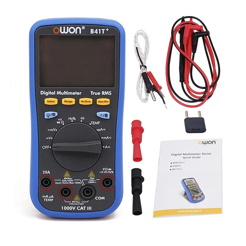 B41T+ 1/2 Digital Multimeter with Datalogger Temperature Meter 3-in-1 True RMS Multimeter
B41T+ 1/2 Digital Multimeter with Datalogger Temperature Meter 3-in-1 True RMS Multimeter