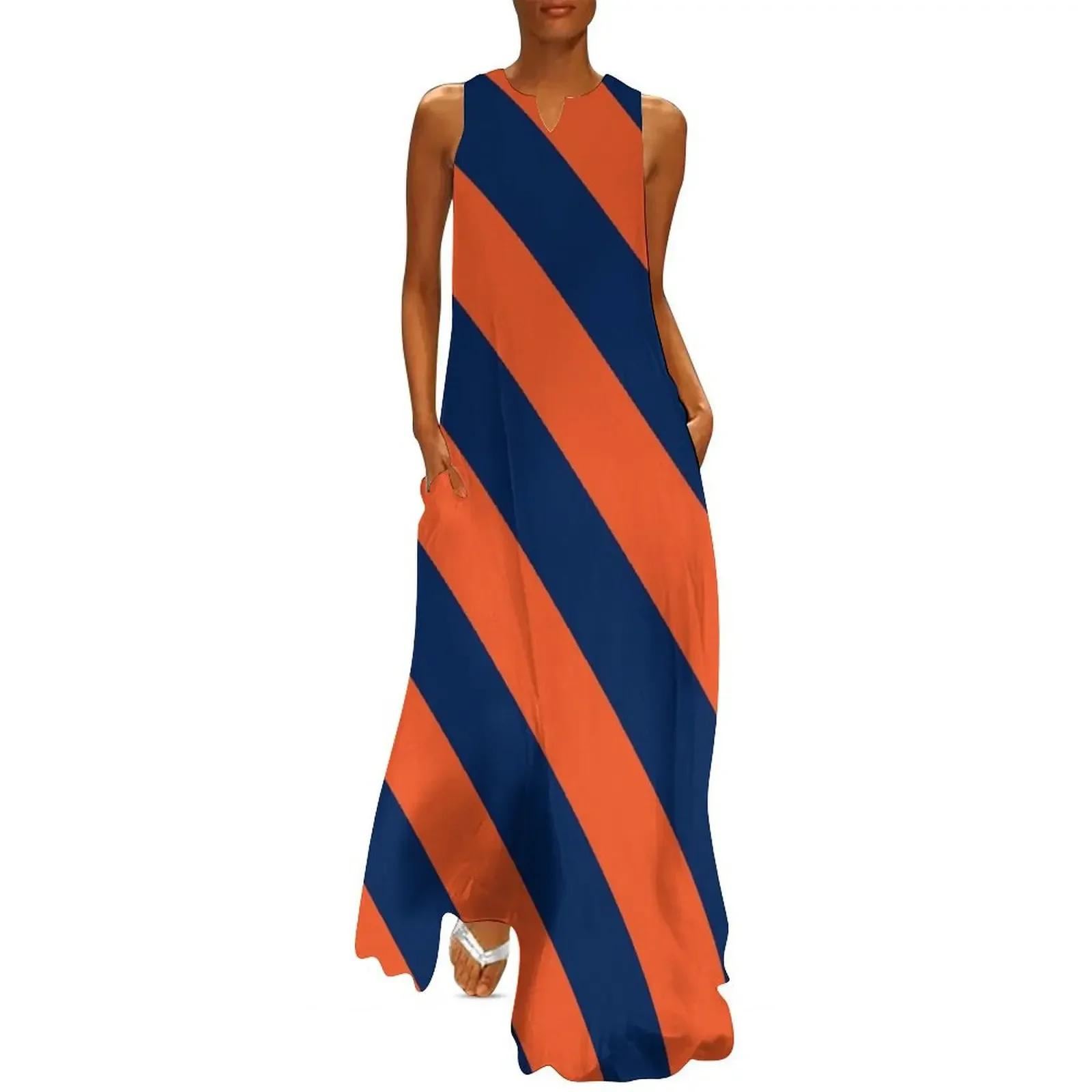 Diagonal Stripes: Orange & Navy Blue Long Dress sexy dress Beachwear african dresses for woman purple dress
Diagonal Stripes: Orange & Navy Blue Long Dress sexy dress Beachwear african dresses for woman purple dress