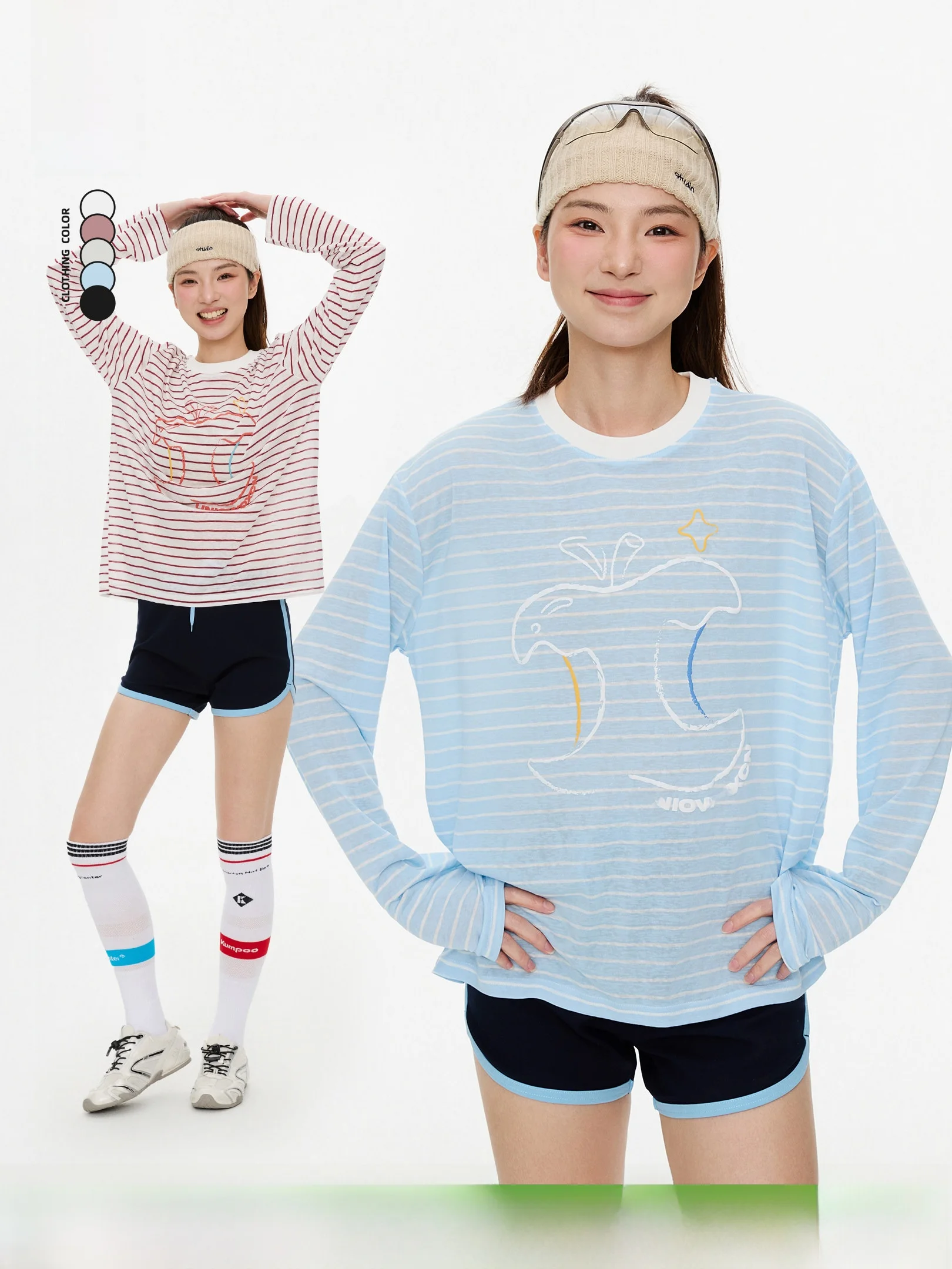 Lightweight Physical Sun Protection Long Sleeve Striped T-Shirt Couple Style Casual Loose Fit Summer Outdoor Activity Ready
Lightweight Physical Sun Protection Long Sleeve Striped T-Shirt Couple Style Casual Loose Fit Summer Outdoor Activity Ready