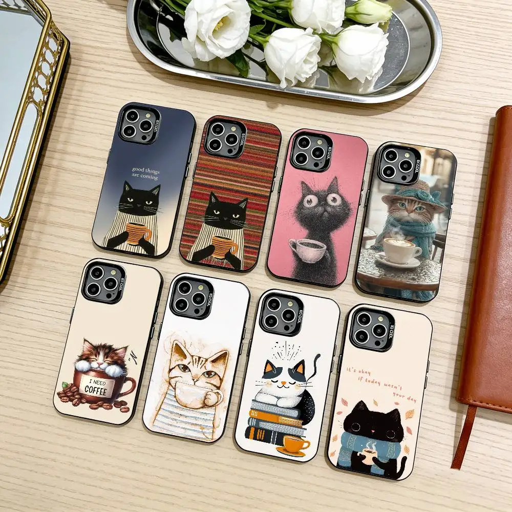 Striped Coffee Cat Phone Case For iPhone17,16,15,14,13,12,11 Plus,Pro Max Black Candy silver phone case
Striped Coffee Cat Phone Case For iPhone17,16,15,14,13,12,11 Plus,Pro Max Black Candy silver phone case