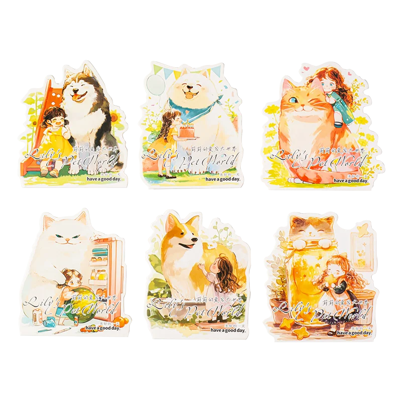 12 упаковок/лот, серия «Мир домашних животных Лилии», милая ретро декоративная наклейка для домашних животных
12 упаковок/лот, серия «Мир домашних животных Лилии», милая ретро декоративная наклейка для домашних животных