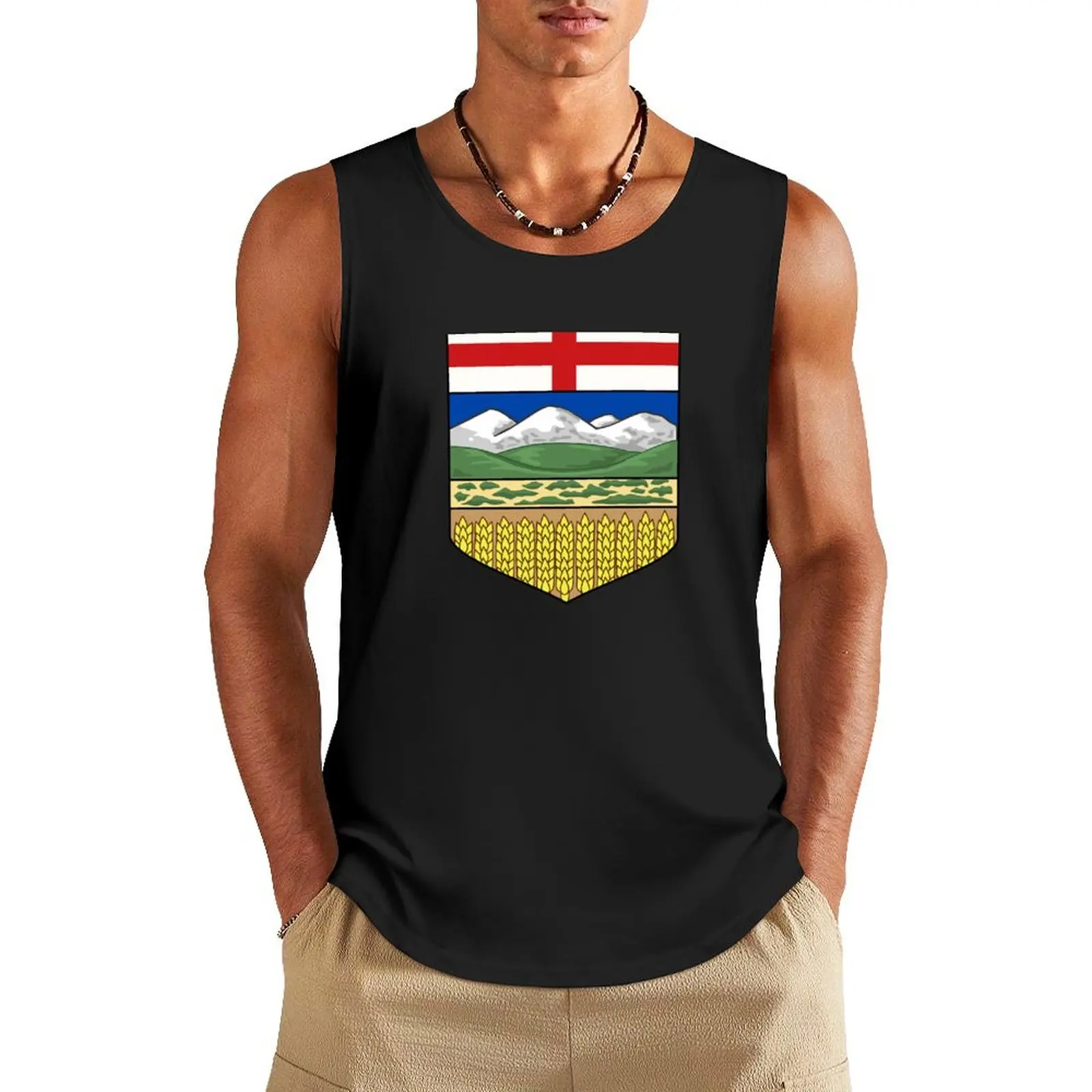 Alberta Coat of Arms, Canada Tank Top gym shirt men Man clothes for gym basketball clothing
Alberta Coat of Arms, Canada Tank Top gym shirt men Man clothes for gym basketball clothing