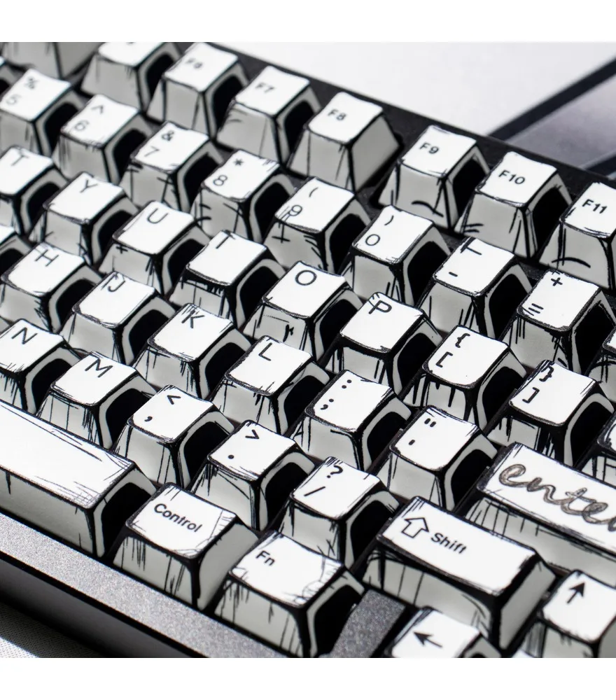 Comic white keycap PBT sublimation cherry original factory highly suitable for wooting Mega lion and other mechanical keyboards
Comic white keycap PBT sublimation cherry original factory highly suitable for wooting Mega lion and other mechanical keyboards