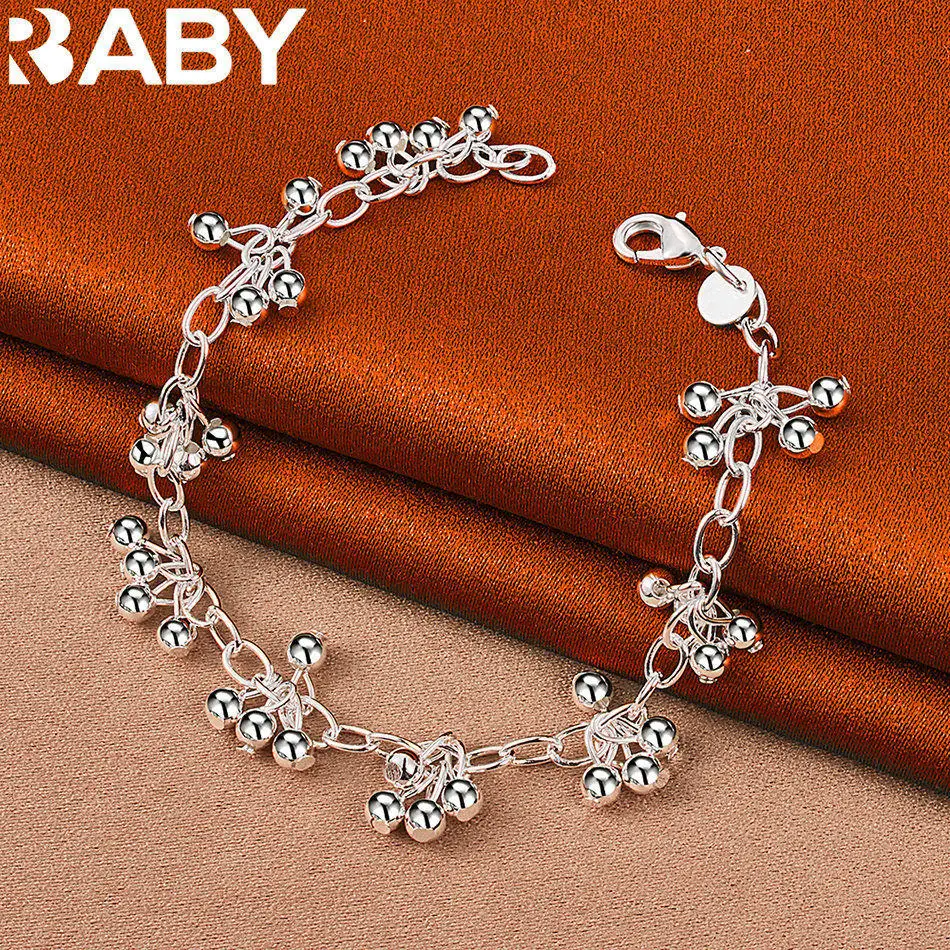 URBABY 925 Sterling Silver Round Bead Chain Bracelet For Men and Women Classic Simple Grace Fashion Jewelry Party Accessories
URBABY 925 Sterling Silver Round Bead Chain Bracelet For Men and Women Classic Simple Grace Fashion Jewelry Party Accessories