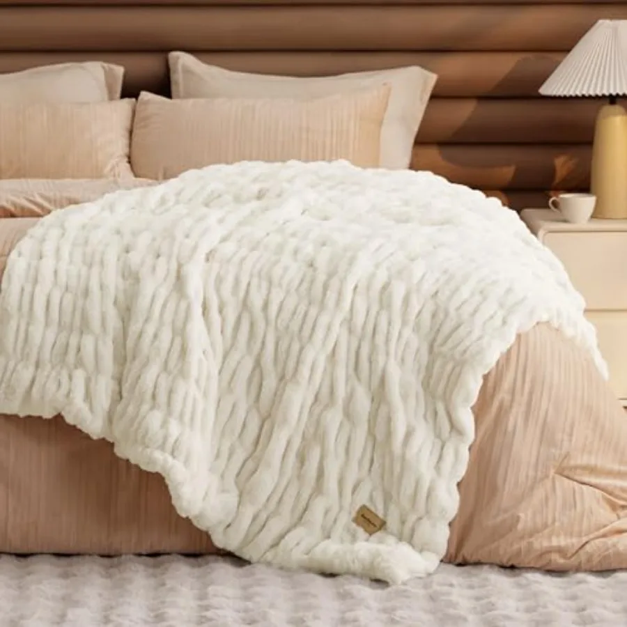 Gentlesoft Double-Sided Ruched Faux Fur Throw Blanket for Couch Cozy Soft Fuzzy Fluffy Faux Rabbit Fur Blanket Luxury Gifts for
Gentlesoft Double-Sided Ruched Faux Fur Throw Blanket for Couch Cozy Soft Fuzzy Fluffy Faux Rabbit Fur Blanket Luxury Gifts for