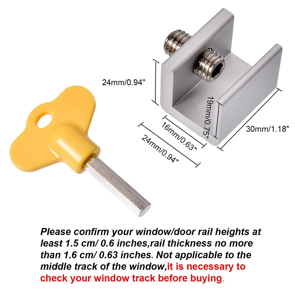 12pcs Safety Door Lock Sliding Sash Window Cabinet Aluminum Alloy Security AntiTheft Silver Child Proof Low Noise
12pcs Safety Door Lock Sliding Sash Window Cabinet Aluminum Alloy Security AntiTheft Silver Child Proof Low Noise