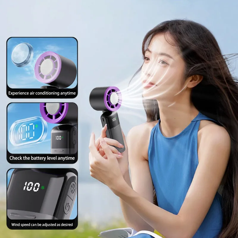 Портативный складной вентилятор с охлаждающим элементом, 100 скоростей, бесступенчатая регулировка, LED-дисплей, для использования на улице
Портативный складной вентилятор с охлаждающим элементом, 100 скоростей, бесступенчатая регулировка, LED-дисплей, для использования на улице