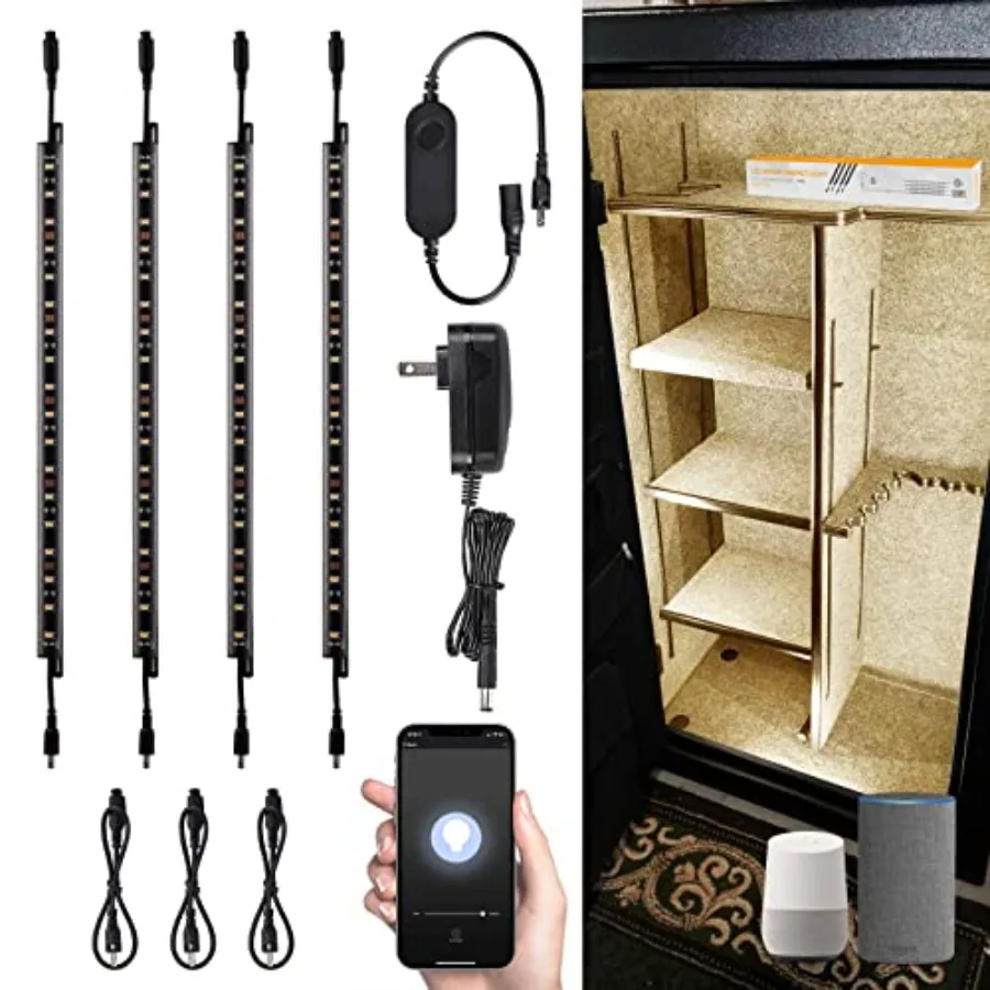 Voice Control Smart LED Safe Lighting Kit 4 12 Inch Dimmable Linkable Light Bars Compatible with AlexaandRocker Switch 100-240V
Voice Control Smart LED Safe Lighting Kit 4 12 Inch Dimmable Linkable Light Bars Compatible with AlexaandRocker Switch 100-240V