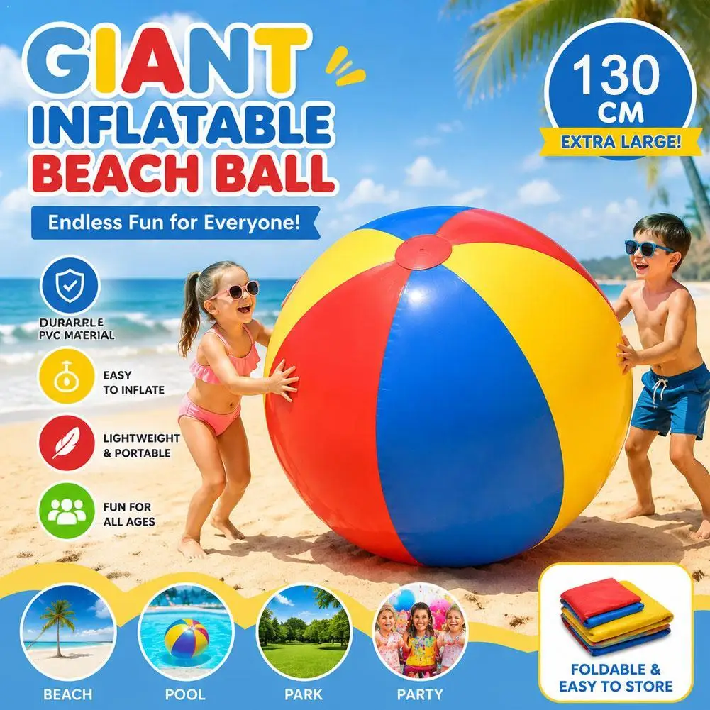 Giant Inflatable Beach Ball Jumbo Rainbow Ball Extra Large Inflatable Toys for Pool Summer Beach Pool Event Party Massive Games
Giant Inflatable Beach Ball Jumbo Rainbow Ball Extra Large Inflatable Toys for Pool Summer Beach Pool Event Party Massive Games