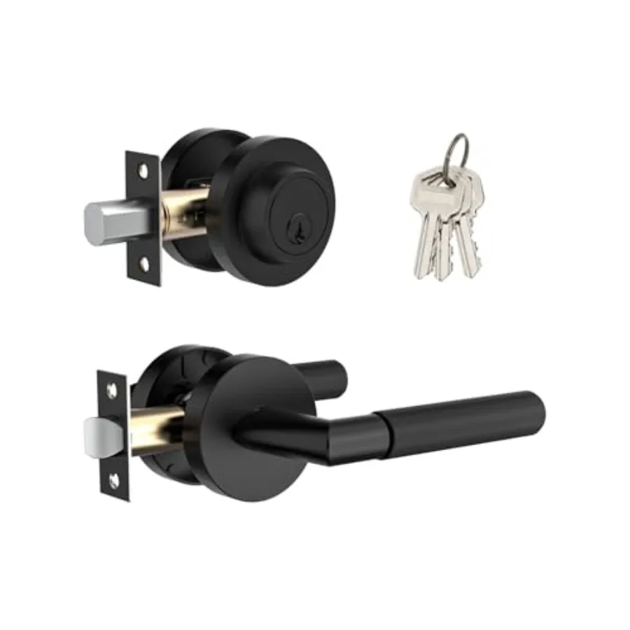 Entry Door Lock and Handle Pack, Single Cylinder Exterior Lock with Matching Interior Lever, for Left or Right Hand Doors
Entry Door Lock and Handle Pack, Single Cylinder Exterior Lock with Matching Interior Lever, for Left or Right Hand Doors